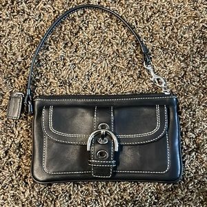 Black coach wristlet